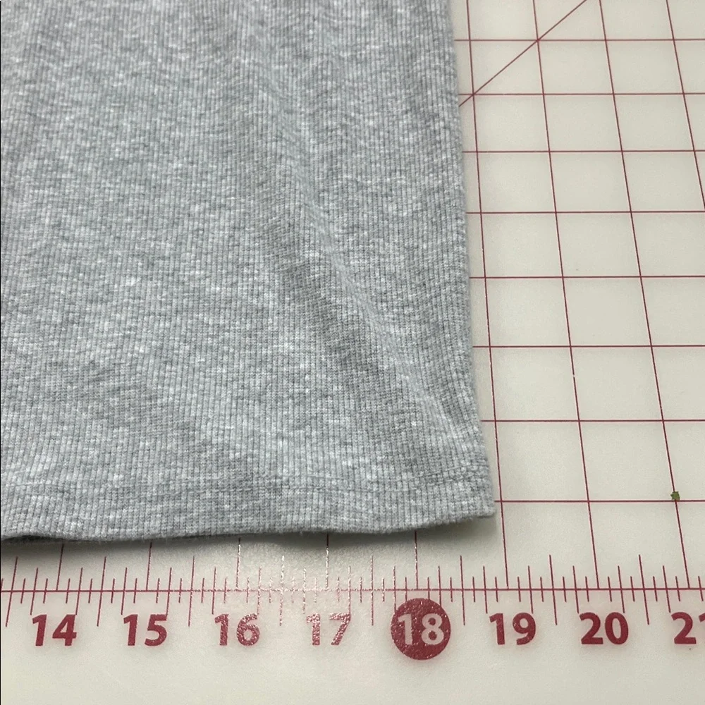 HELLO KITTY by Sanrio Polo Johnny Collar Stretch Rib Knit Grey Short SL Dress XL